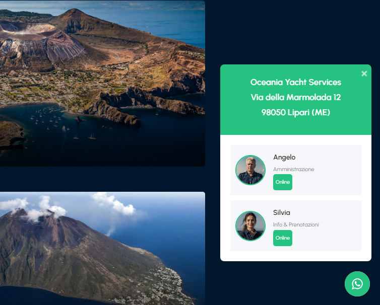 WhatsApp chat integrata nel sito con supporto multi-account